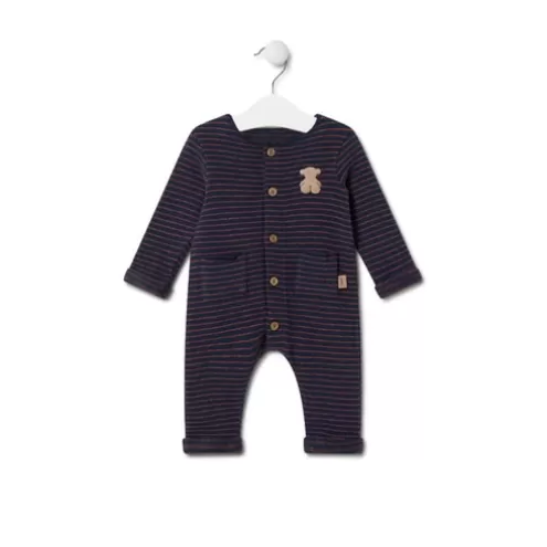 TOUS Babygrow de bebé às riscas Blue azul marinho< Bebé