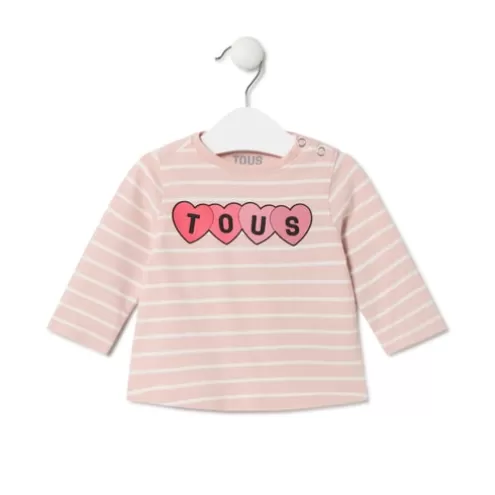 TOUS Camisola às riscas Casual cor-de-rosa< Bebé | Menina