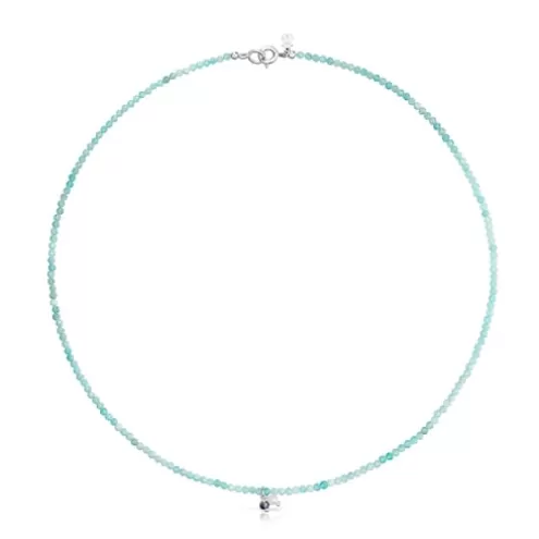 TOUS Colar com amazonite Camille< Colares De Prata | Colares Curtos