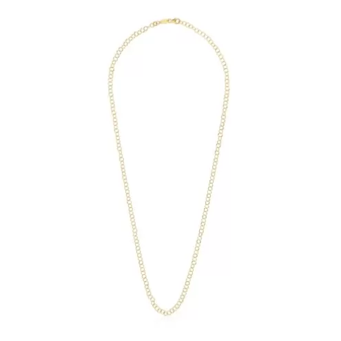 TOUS Colar curto argolas em ouro 50 cm Basics< Colares De Ouro | Colares Curtos