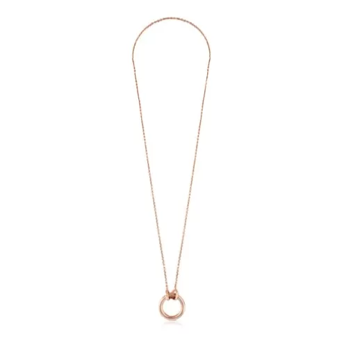 TOUS Colar Hold em Prata Vermeil rosa< Colares De Prata | Colares Curtos