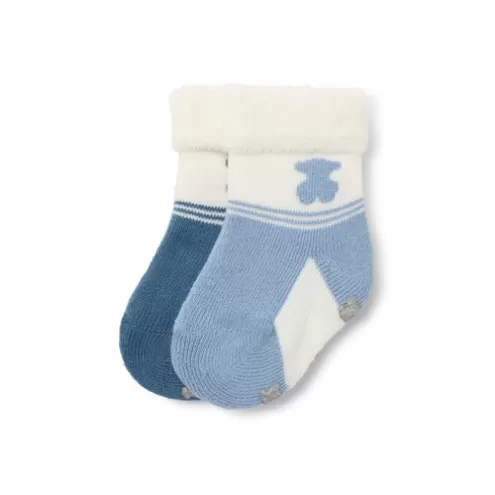 TOUS Conjunto de 2 pares de peúgas de bebé SSocks azul< Complementos