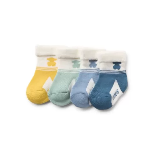 TOUS Conjunto de 4 pares de peúgas de bebé SSocks azul< Complementos