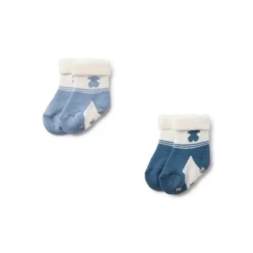 TOUS Conjunto de 2 pares de peúgas de bebé SSocks azul< Complementos