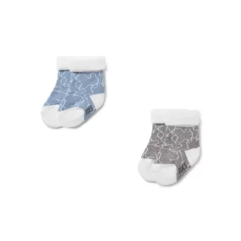 TOUS Conjunto de 2 pares de peúgas de bebé SSocks azul< Complementos