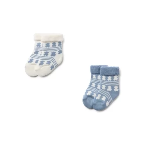 TOUS Conjunto de 2 pares de peúgas de bebé SSocks azul< Complementos