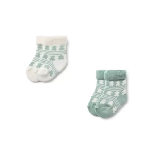 TOUS Conjunto de 2 pares de peúgas de bebé SSocks verde< Complementos