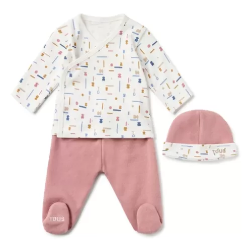 TOUS Conjunto de bebé recém-nascido Geome cor-de-rosa< Bebé