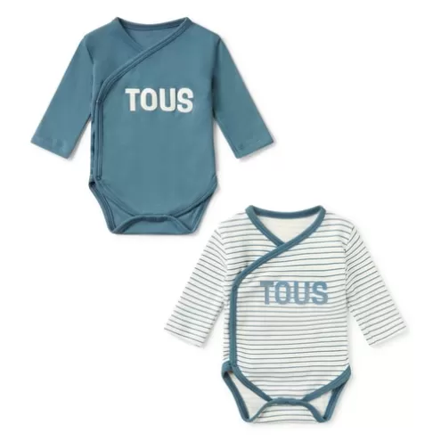 TOUS Conjunto de bodies de bebé cruzados Classic azul< Bebé