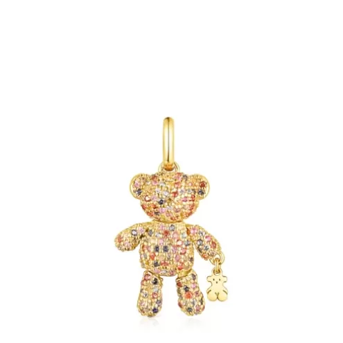 TOUS Pingente Teddy Bear Gems em Prata vermeil e Safiras< Pingentes De Prata | Pingentes Médios