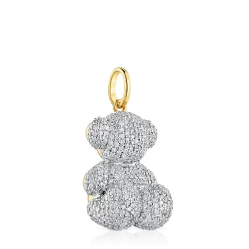 TOUS Pingente urso grande em ouro e diamantes Bold Bear< Pingentes De Ouro | Pingentes Grandes