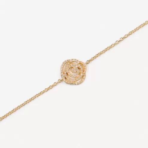 TOUS Pulseira ATELIER Rosa de Abril em Ouro com Diamantes< Pulseiras Ouro