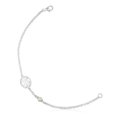 TOUS Pulseira Camee em Prata com Pérola< Pulseiras De Prata | Pulseiras Pérolas