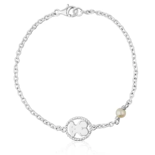 TOUS Pulseira Camee em Prata com Pérola< Pulseiras De Prata | Pulseiras Pérolas