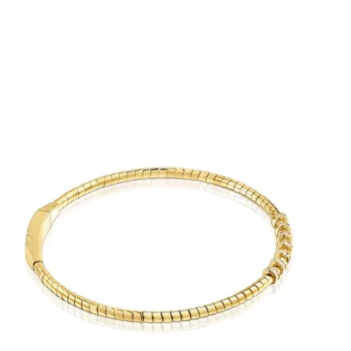 TOUS Pulseira escrava em ouro e diamantes Basics< Pulseiras Ouro | Escravas