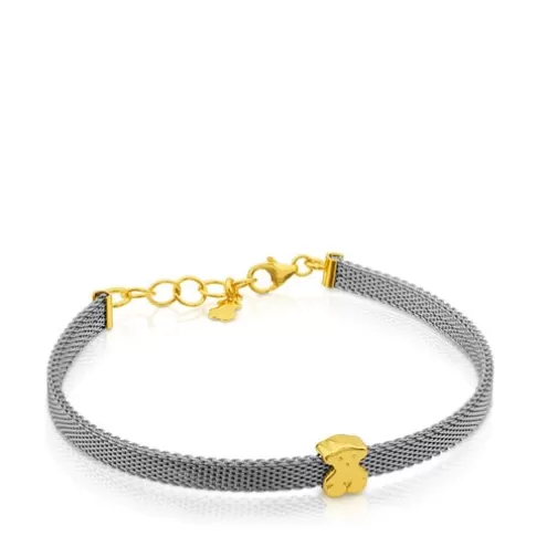 TOUS Pulseira Icon Mesh em Aço e Ouro< Pulseiras Ouro | Pulseiras Corrente