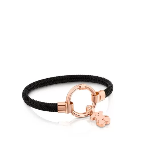 TOUS Pulseira média Hold em Prata Vermeil rosa e Aço< Pulseiras De Prata | Escravas