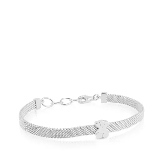 TOUS Pulseira Mesh urso em Prata< Pulseiras De Prata | Pulseiras Corrente