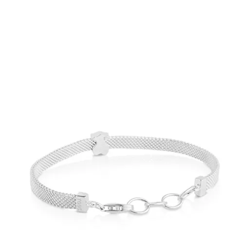 TOUS Pulseira Mesh urso em Prata< Pulseiras De Prata | Pulseiras Corrente