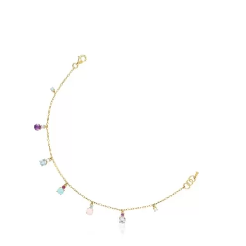 TOUS Pulseira Mini Ivette em Ouro com Pedras preciosas< Pulseiras Ouro | Pulseiras Pérolas