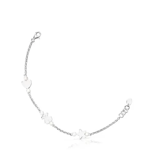 TOUS Pulseira Real Sisy em Prata e Pérolas< Pulseiras De Prata | Pulseiras Pérolas