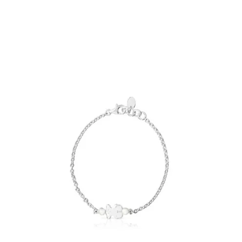 TOUS Pulseira Real Sisy em Prata e Pérolas< Pulseiras De Prata | Pulseiras Pérolas