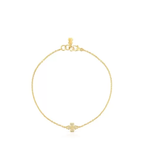 TOUS Pulseira Good Vibes trevo em Ouro e Diamantes< Pulseiras Ouro | Pulseiras Corrente