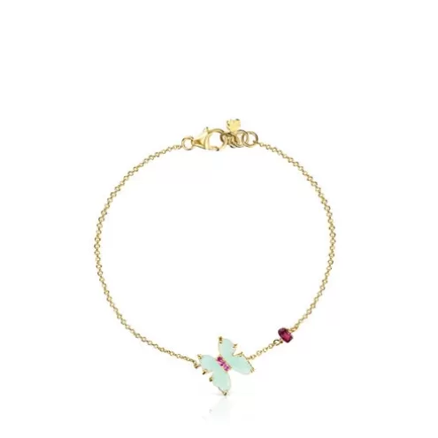 TOUS Pulseira Vita em Ouro com Amazonite e Rubi< Pulseiras Ouro | Pulseiras Corrente