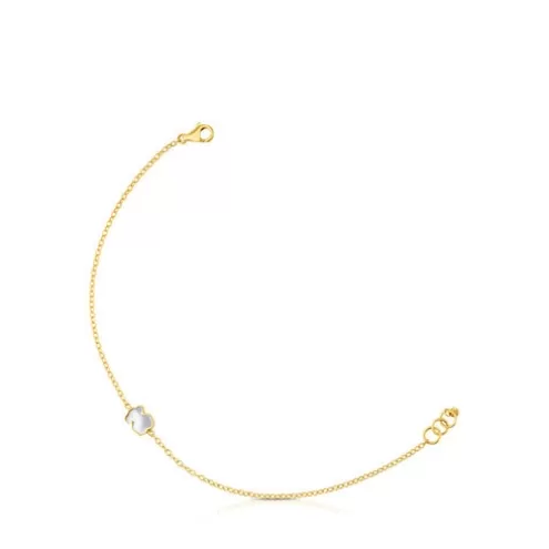 TOUS Pulseira XXS urso em Ouro e Nácar< Pulseiras Ouro | Pulseiras Corrente