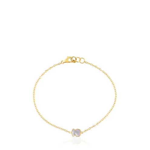 TOUS Pulseira XXS urso em Ouro e Nácar< Pulseiras Ouro | Pulseiras Corrente