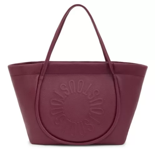 TOUS Tote bag grande em pele bordeaux Miranda< Malas De Ombro | Malas Em Pele