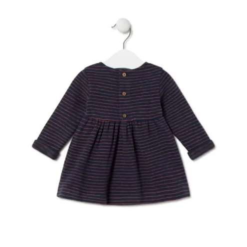 TOUS Vestido de menina às riscas Blue azul marinho< Bebé | Menina